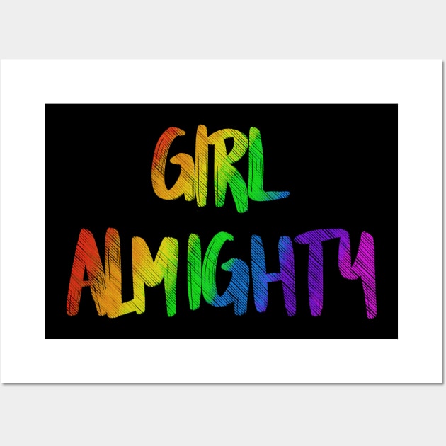 Girl almighty - rainbow 2 Wall Art by tothemoons